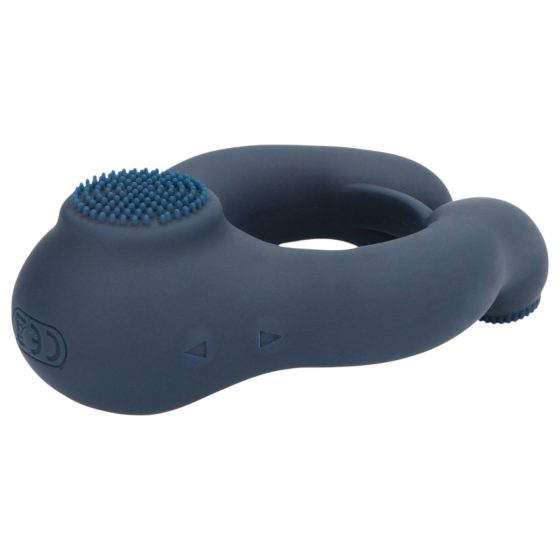 Loveline - vibračný krúžok na penis so stimulátorom klitorisu (sivý)