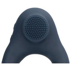   Loveline - vibračný krúžok na penis so stimulátorom klitorisu (sivý)