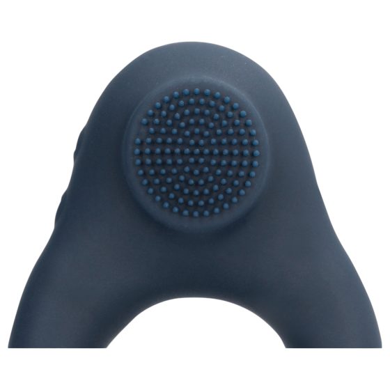 Loveline - vibračný krúžok na penis so stimulátorom klitorisu (sivý)