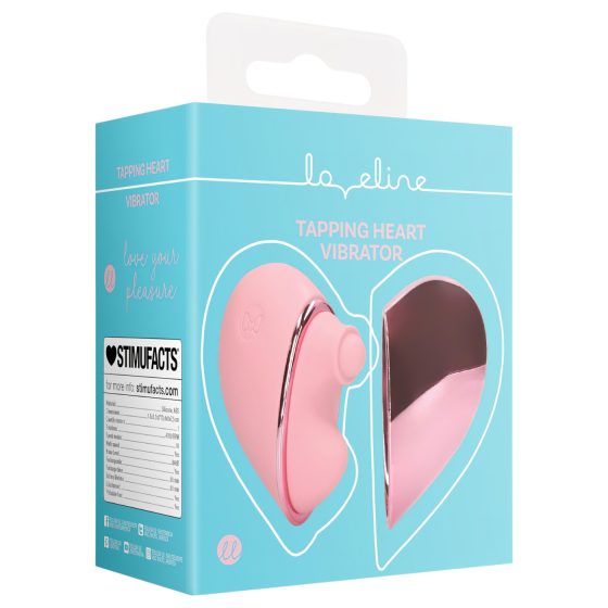Loveline pulzujúce srdce - nabíjateľný klitoriálny vibrátor (ružový)