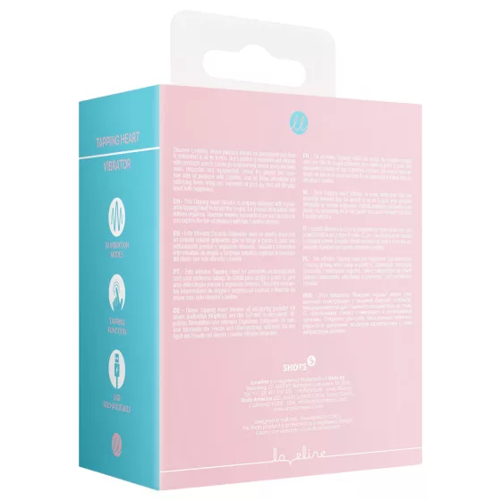 Loveline Tapping Heart - vibračný stimulátor klitorisu - nabíjateľný - ružový