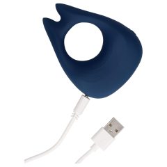 Loveline - Dobíjací vibračný krúžok na penis (modrý)