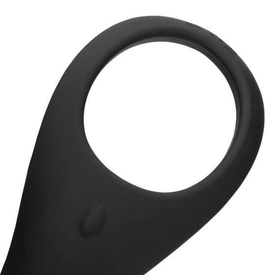 Loveline - vibračný krúžok na dlhý penis a semenníky na batérie (čierny)