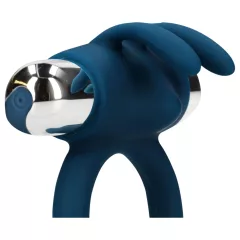   Loveline - vibračný erekčný krúžok s králikom - modrý