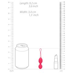   Loveline - vibračné venušine guličky s drážkami - ružové