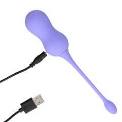   Loveline - vibračná guľa gekóna (fialová) na batérie a s rádiovým ovládaním