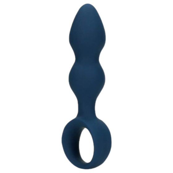 Loveline - Análne dildo s úchopovým krúžkom - malé (modré)