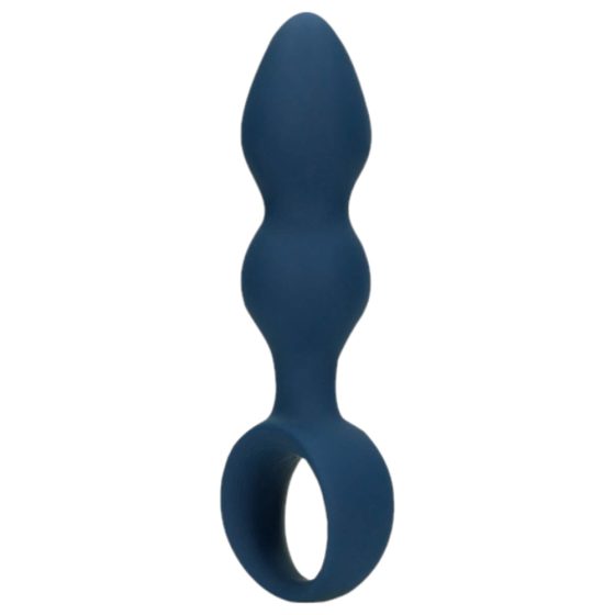 Loveline - análny vibrátor s uchopovacím krúžkom - stredný (modrý)