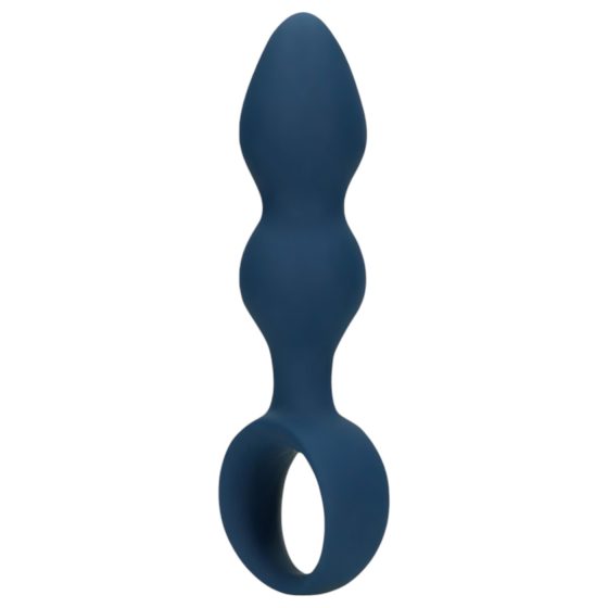 Loveline - krúžkový análny dildo - stredný (modrý)