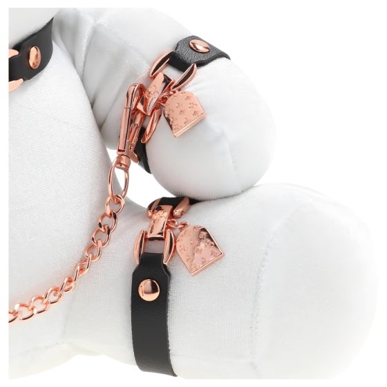 Bondage Rabbit - BDSM maska na tvár - králičie uši - biela