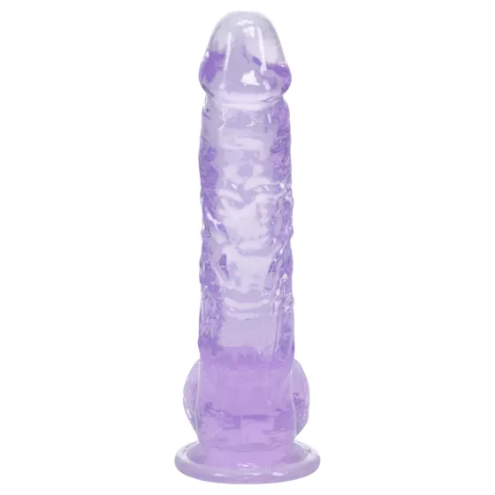 RealRock - realistický dildo s semenníkmi (fialový) - 12,7 cm