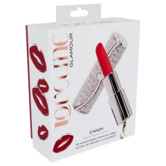   Loveline Candy - rúžový vibrátor so 4 nadstavcami (ružový)