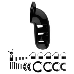   ManCage Model 06 - klietka na penis pre mužov (čierna) - 14 cm