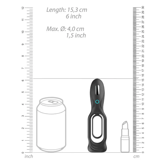 No.88 - vibračný krúžok na penis - čierny