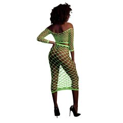   Ouch! - fluorescenčná sieťovaná sukňa a top (neónovo zelená)