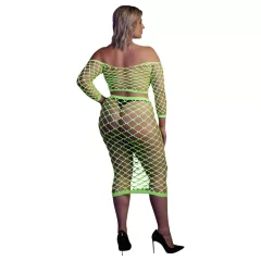 Ouch! - fosforeskujúca sukňa a top - neon zelená