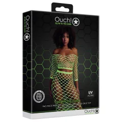 Ouch! - fosforeskujúca sukňa a top - neon zelená