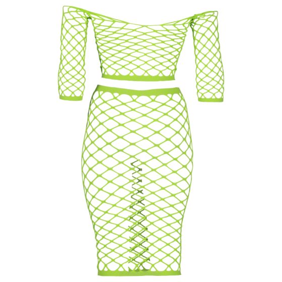 Ouch! - Fosforeskujúca sukňa a top (neónová zelená)