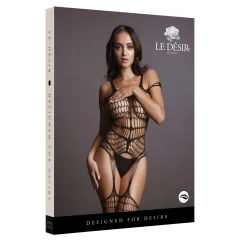 Le Désir - čierny sieťovaný erotický overal (S-XL)