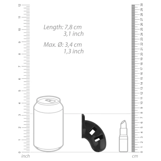 ManCage - Model 13 klietka na penis (čierna) - 6,5 cm