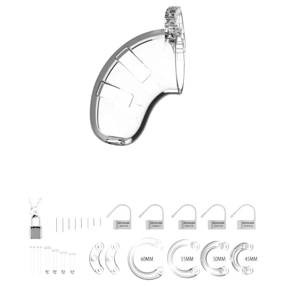ManCage - Model 13 klietka na penis (priehľadná) - 6,5 cm
