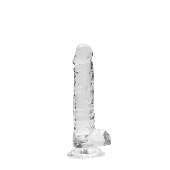 RealRock - realistický dildo - priehľadný - 17 cm