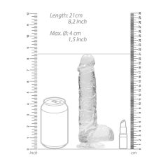   REALROCK - priesvitné realistické dildo - vodočisté (19cm)