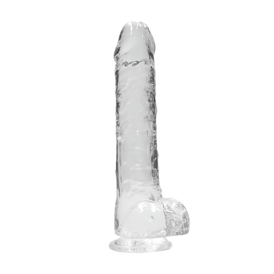 REALROCK - priehľadný realistický dildo - priehľadný (22 cm)