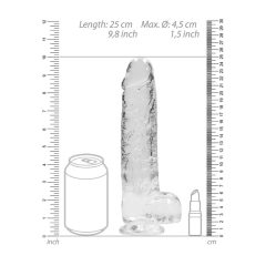   REALROCK - priesvitné realistické dildo - vodočisté (22cm)
