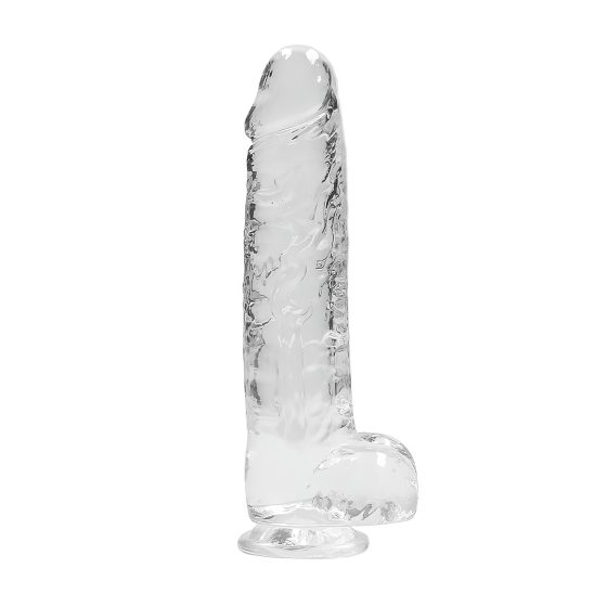 REALROCK - priehľadný realistický dildo - priehľadný (22 cm)