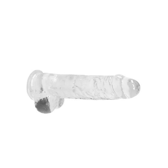 RealRock - realistický dildó - priehľadný - 22 cm