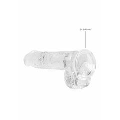   REALROCK - priesvitné realistické dildo - vodočisté (15cm)