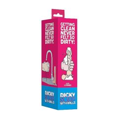   Dicky Cum - penisové mydlo so semenníkmi - prírodná farba (250g)