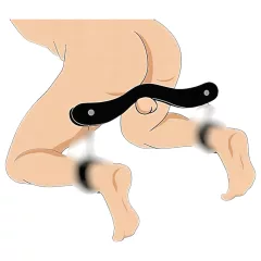 Fa - erotická putá na ruky - drevo - čierne