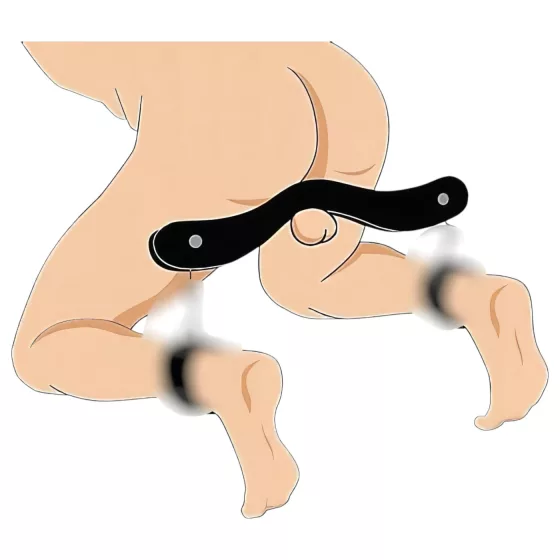 Fa - erotická putá na ruky - drevo - čierne