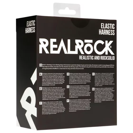 RealRock - popruh na nasadzovací postroj - elastický - čierny