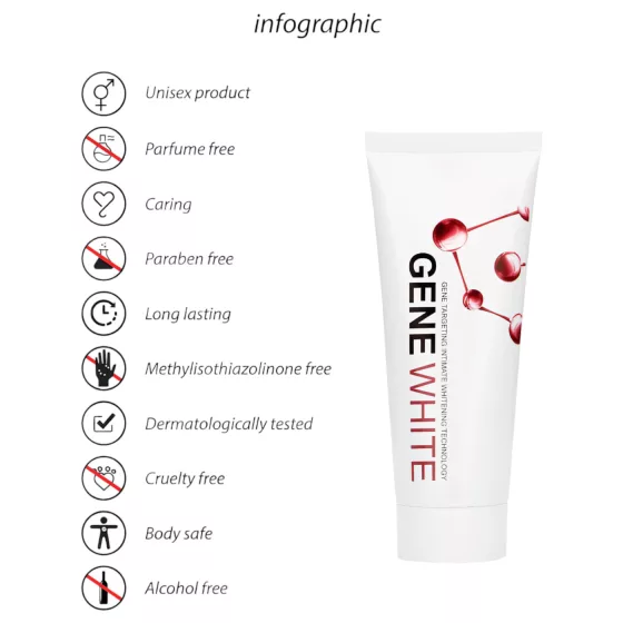 Pharmquests Gene White - bieliaci krém na pokožku - 100 ml