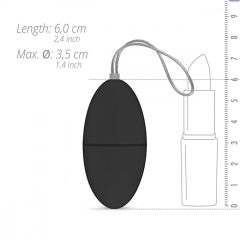   Easytoys - vibračné vajíčko so 7 rytmami a diaľkovým ovládačom (čierne)