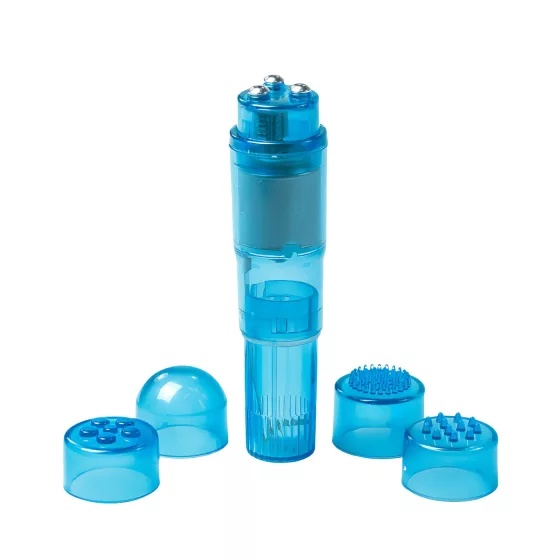 Easytoys - vreckový vibrátor set - 5 dielov - modrý