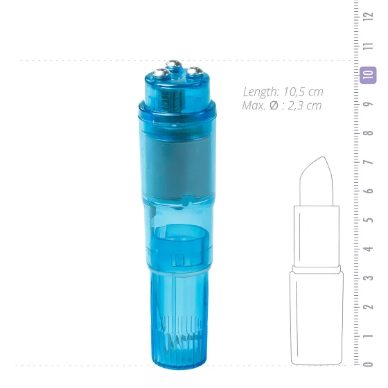 Easytoys - vreckový vibrátor set - 5 dielov - modrý
