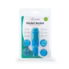 Easytoys - vreckový vibrátor set - 5 dielov - modrý