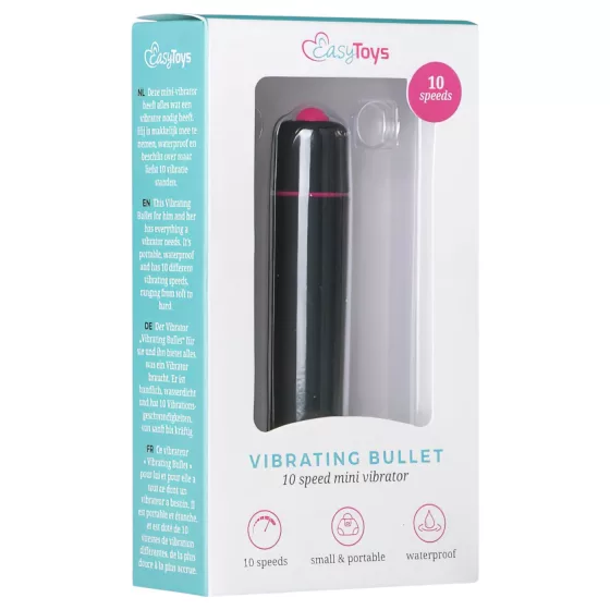 EasyToys Bullet - tyčový vibrátor (čierny)