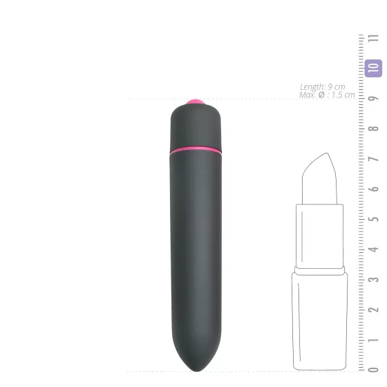 EasyToys Bullet - tyčový vibrátor (čierny)