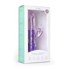   Easytoys - vibrátor s otáčaním a prirážaním - motýlik - fialový