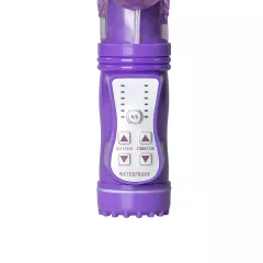   Easytoys - vibrátor s otáčaním a prirážaním - motýlik - fialový