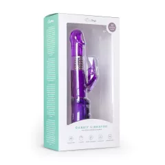   Easytoys - vibrátor s rotujúcimi guličkami a stimulátorom klitorisu - fialový