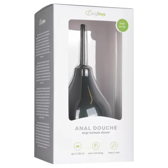 Easytoys - análny sprchový klystír - veľký čierny