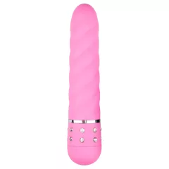   Easytoys Diamond - vibrátor so špirálovým dizajnom - ružový