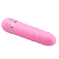   Easytoys Diamond - vibrátor so špirálovým dizajnom - ružový