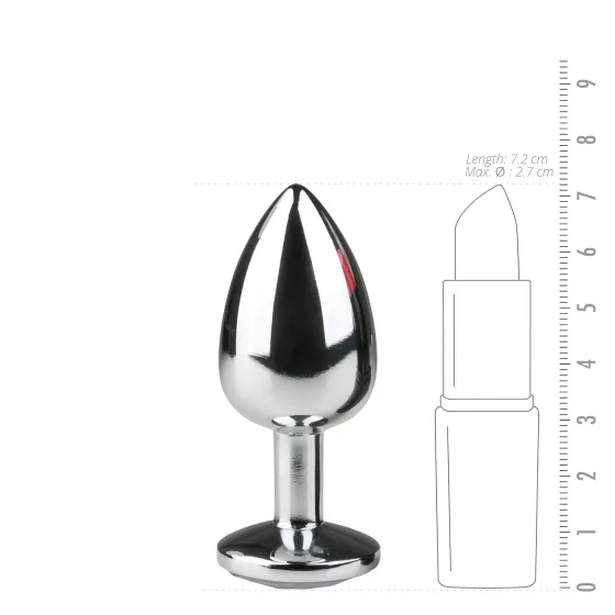 EasyToys - kovový análny kolík (strieborno-biely)